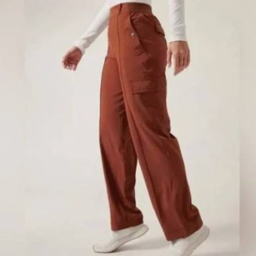 Athleta Vienna Cargo Pant City Stripe Brown Women's Size 22